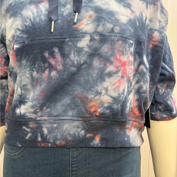 Mono B Oversized Cropped Tie-Dye Hoodie Sweatshirt Size L & M, NWT - Picture 5 of 10